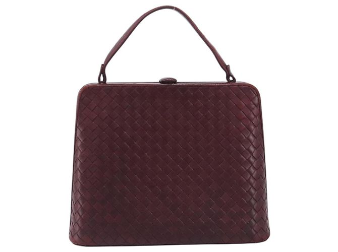 Bottega Veneta INTRECCIATO Hand Bag Leather Red - vista 13