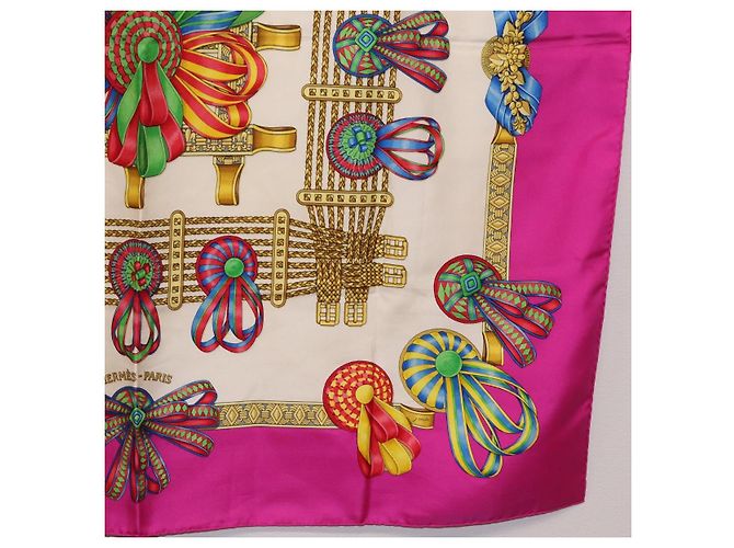 Hermès HERMES Carre 90 Scarf  LES RUBANS DU CHEVAL  Silk Purple - vista 10