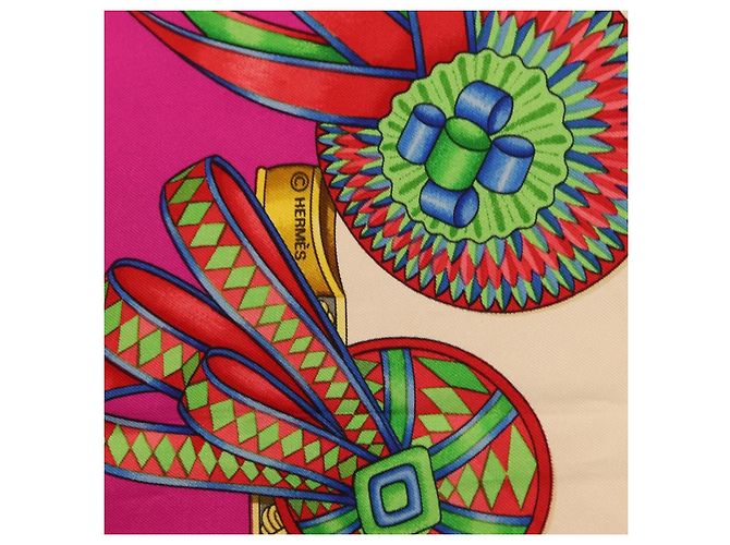 Hermès HERMES Carre 90 Scarf  LES RUBANS DU CHEVAL  Silk Purple - vista 11