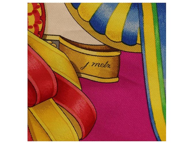 Hermès HERMES Carre 90 Scarf  LES RUBANS DU CHEVAL  Silk Purple - vista 12