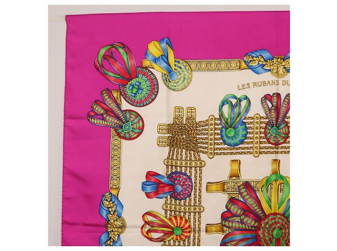 Hermès HERMES Carre 90 Scarf  LES RUBANS DU CHEVAL  Silk Purple - vista 2