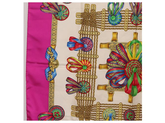 Hermès HERMES Carre 90 Scarf  LES RUBANS DU CHEVAL  Silk Purple - vista 5