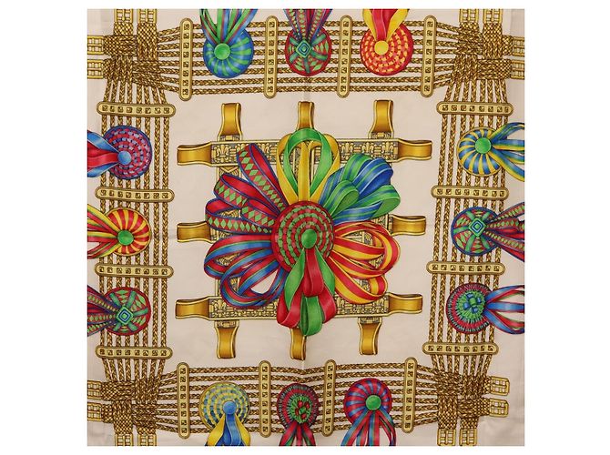 Hermès HERMES Carre 90 Scarf  LES RUBANS DU CHEVAL  Silk Purple - vista 6