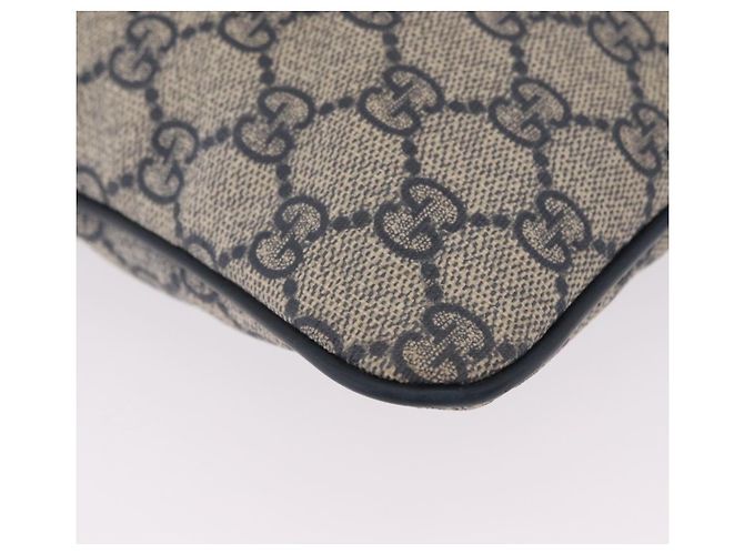 GUCCI GG Supreme Shoulder Bag PVC Navy Silver 201446 - vista 13