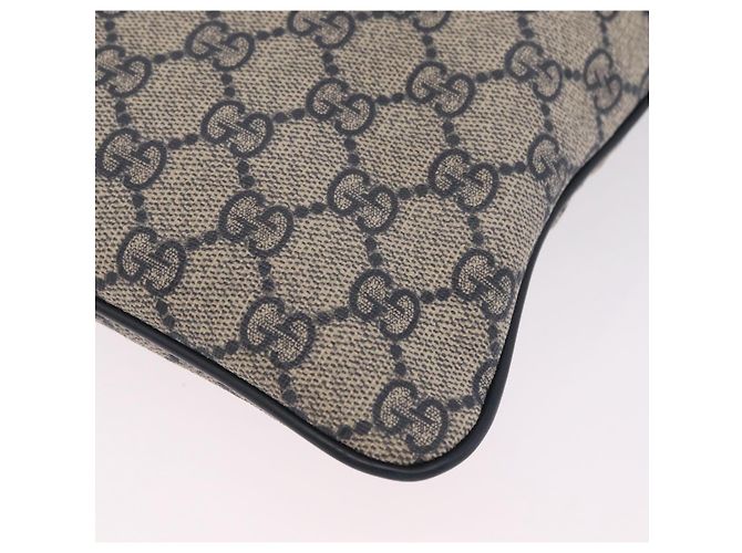 GUCCI GG Supreme Shoulder Bag PVC Navy Silver 201446 - vista 16