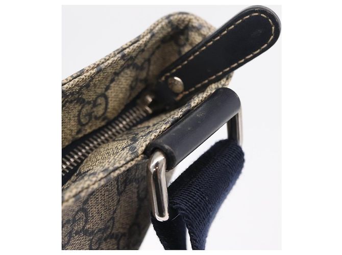 GUCCI GG Supreme Shoulder Bag PVC Navy Silver 201446 - vista 18