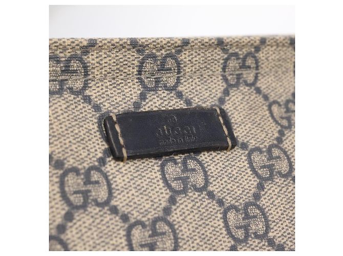 GUCCI GG Supreme Shoulder Bag PVC Navy Silver 201446 - vista 19