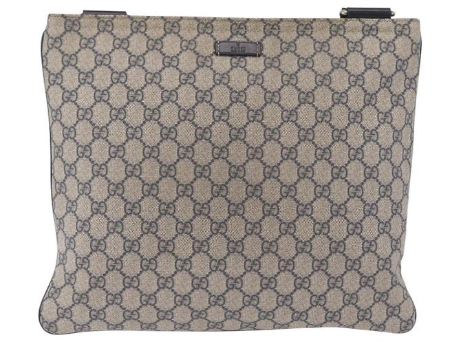 GUCCI GG Supreme Shoulder Bag PVC Navy Silver 201446 - vista 2