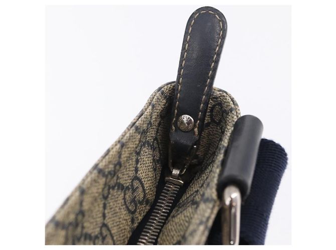 GUCCI GG Supreme Shoulder Bag PVC Navy Silver 201446 - vista 20