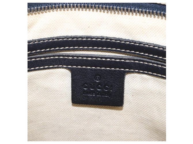 GUCCI GG Supreme Shoulder Bag PVC Navy Silver 201446 - vista 21
