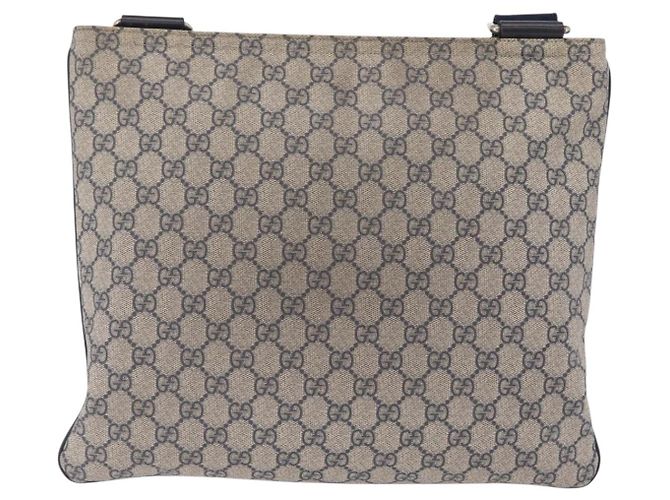 GUCCI GG Supreme Shoulder Bag PVC Navy Silver 201446 - vista 3