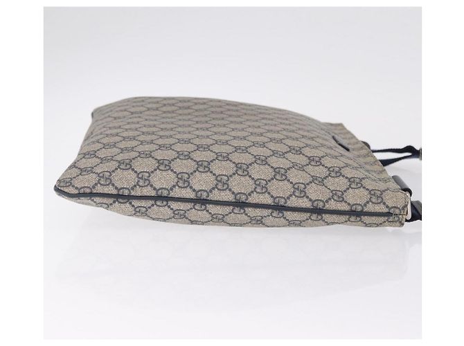 GUCCI GG Supreme Shoulder Bag PVC Navy Silver 201446 - vista 4