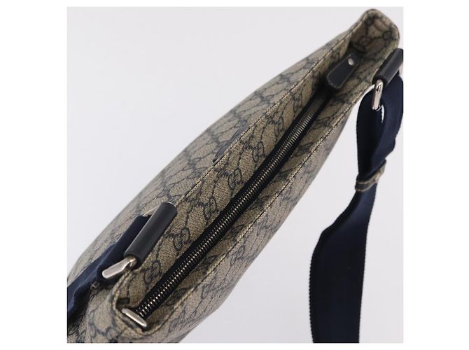 GUCCI GG Supreme Shoulder Bag PVC Navy Silver 201446 - vista 6