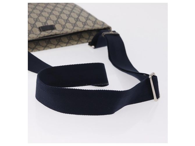 GUCCI GG Supreme Shoulder Bag PVC Navy Silver 201446 - vista 7