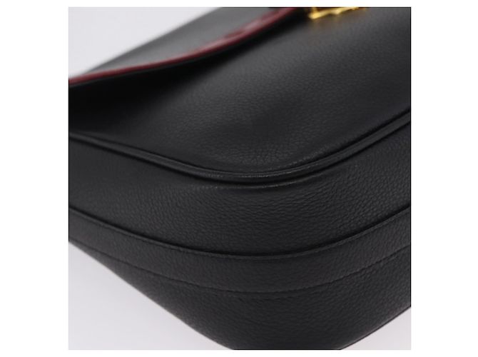 Autre Marque Saint Laurent Chain Shoulder Bag Leather Black Gold - vista 12