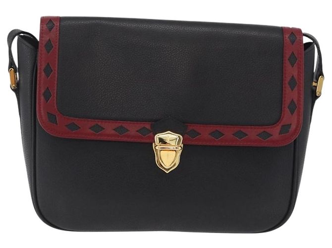 Autre Marque Saint Laurent Chain Shoulder Bag Leather Black Gold - vista 2