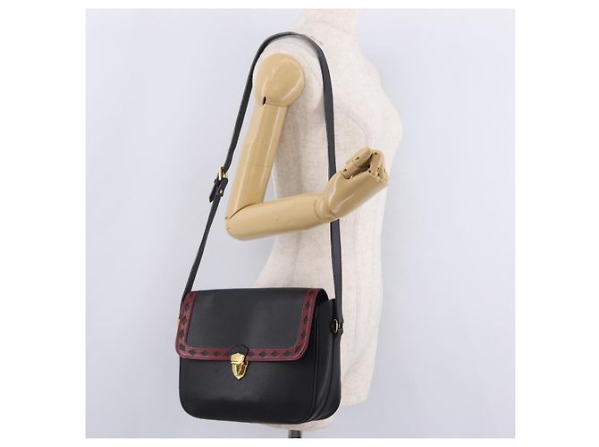 Autre Marque Saint Laurent Chain Shoulder Bag Leather Black Gold - vista 26