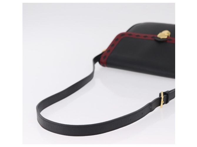 Autre Marque Saint Laurent Chain Shoulder Bag Leather Black Gold - vista 7