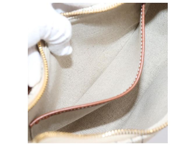 Céline CELINE Medium Ava Shoulder Bag Canvas Beige Gold Tone - vista 20