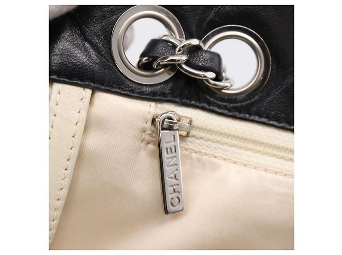 CHANEL Matelasse Chain Tote Bag Calf Skin Black Silver CC - vista 21