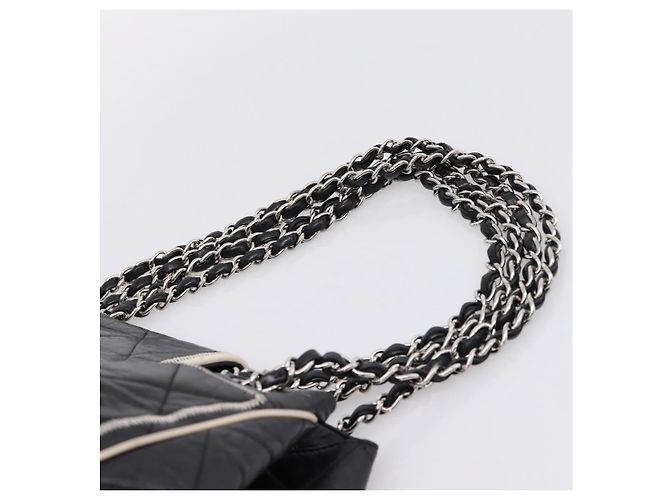CHANEL Matelasse Chain Tote Bag Calf Skin Black Silver CC - vista 9