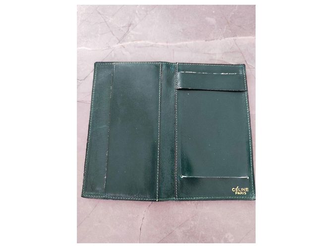 Céline Cartera de cuero verde Celine - vista 3