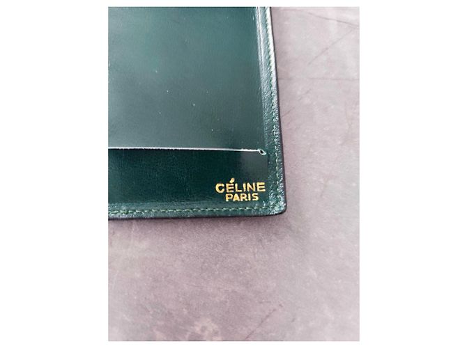 Céline Cartera de cuero verde Celine - vista 4
