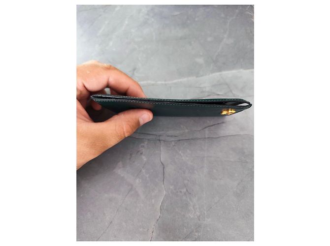 Céline Cartera de cuero verde Celine - vista 5