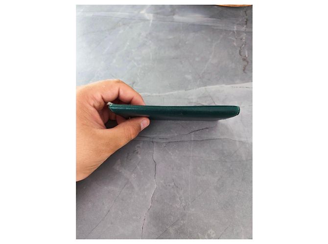 Céline Cartera de cuero verde Celine - vista 6