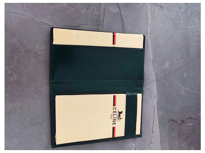 Céline Cartera de cuero verde Celine - vista 7