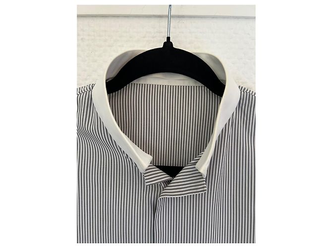 Dior Camicia in cotone a righe con colletto alla coreana - vista 2