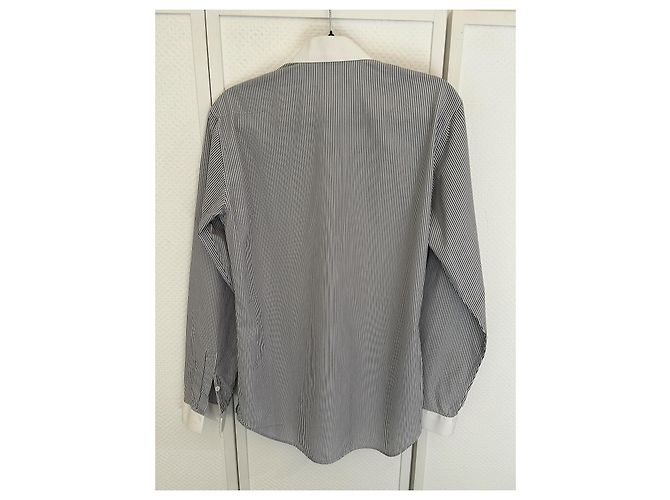 Dior Camicia in cotone a righe con colletto alla coreana - vista 3