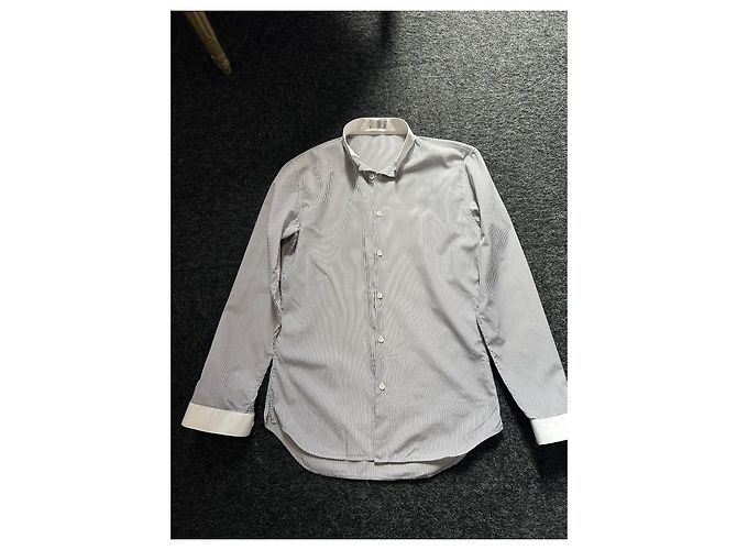 Dior Camicia in cotone a righe con colletto alla coreana - vista 6
