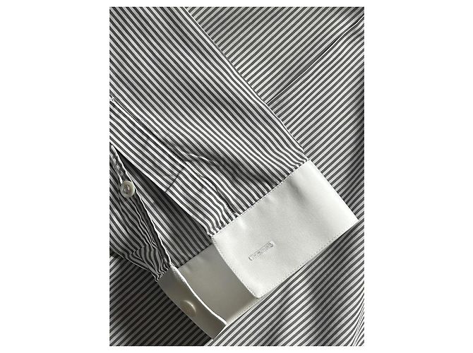 Dior Camicia in cotone a righe con colletto alla coreana - vista 9