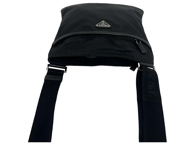 Borsa Prada in nylon Tessuto Pocono e pelle con logo triangolare in metallo - vista 3