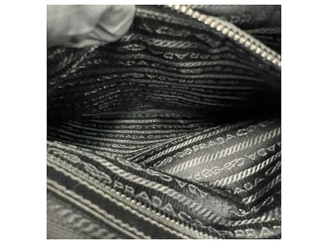Borsa Prada in nylon Tessuto Pocono e pelle con logo triangolare in metallo - vista 9