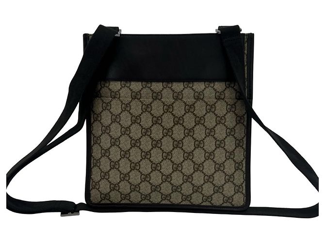 Borsa a tracolla Gucci in pelle marrone - vista 2