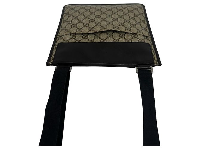 Borsa a tracolla Gucci in pelle marrone - vista 3