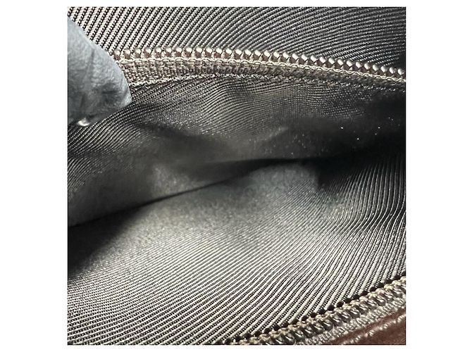 Borsa a tracolla Gucci in pelle marrone - vista 9
