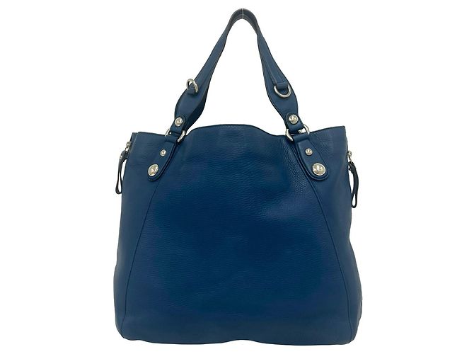 Borsa Gucci Icon Bit in pelle blu - vista 2