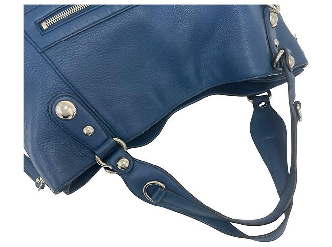 Borsa Gucci Icon Bit in pelle blu - vista 3