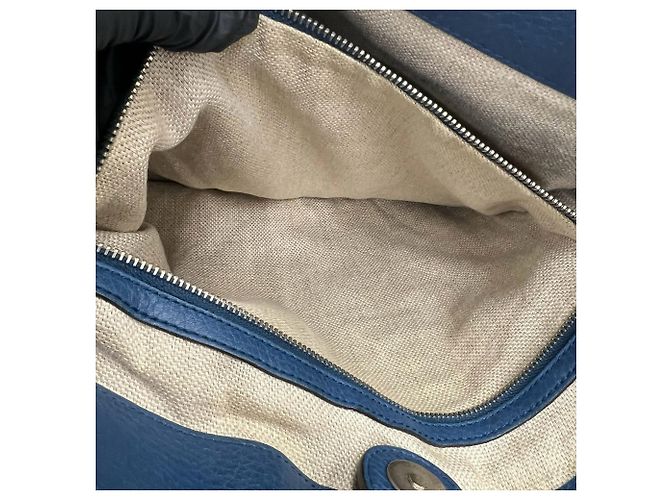 Borsa Gucci Icon Bit in pelle blu - vista 9