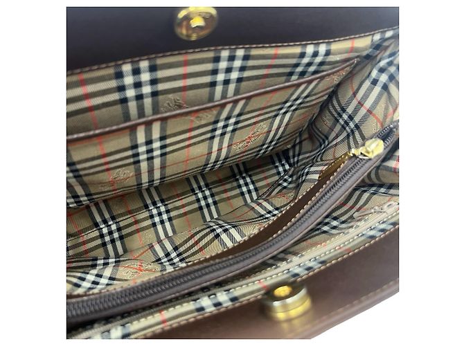 Burberry Nova Check Muster Leder Handtasche - Ansicht 8