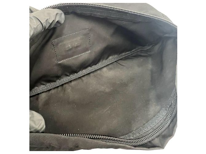 Borsa a spalla in nylon con logo triangolare Prada - vista 8