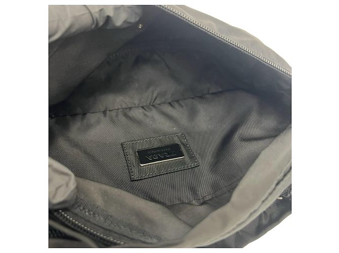 Borsa a spalla in nylon con logo triangolare Prada - vista 9