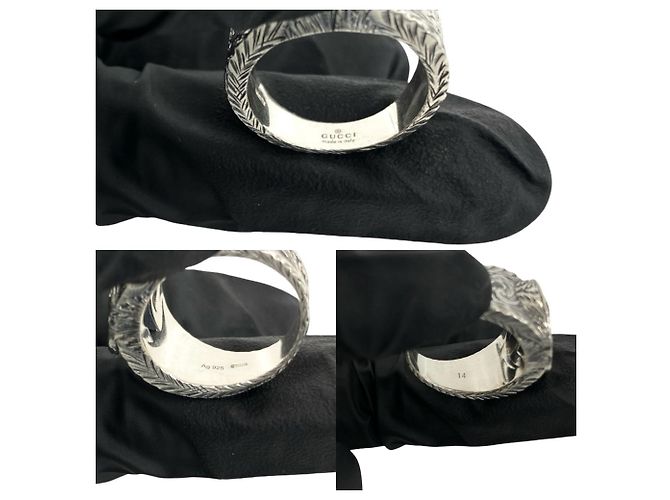 Gucci Interlocking G Silberbandring - Ansicht 2