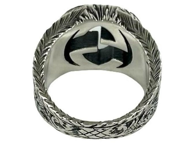 Gucci Interlocking G Silberbandring - Ansicht 5