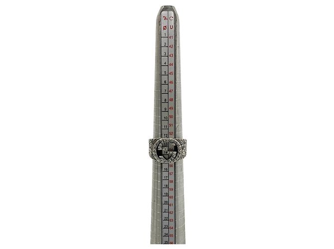 Gucci Interlocking G Silberbandring - Ansicht 6