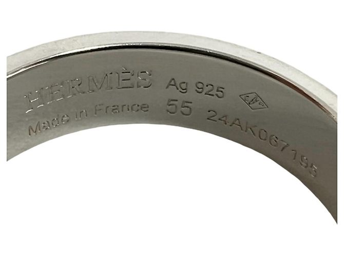 Hermès HERMES Collier de Chien Silver Band Ring - Ansicht 2