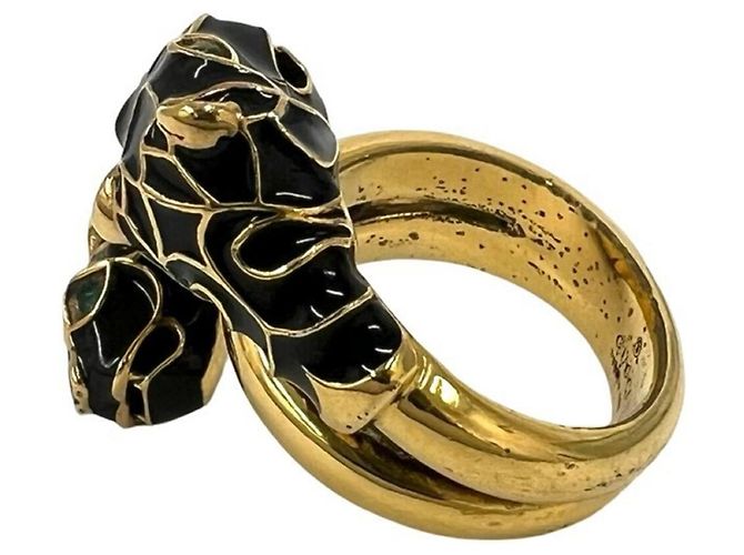 Anello a fascia GUCCI Double Tiger Head - vista 3